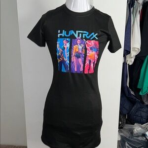 Huntrix Black Graphic Tee for Kids